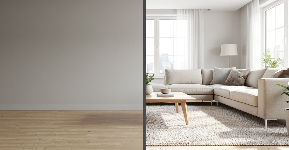 Logiciel home staging gratuit : transformer une photo vide en avant/après immobilier